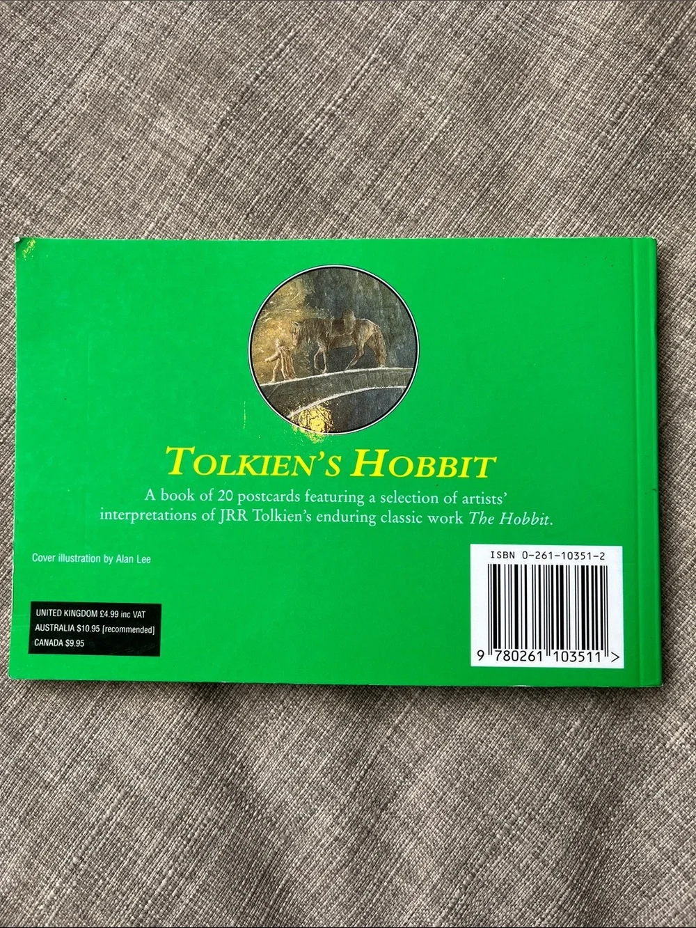 Tolkien's Hobbit Book of Post Cards Collectable Lord of the Rings Art